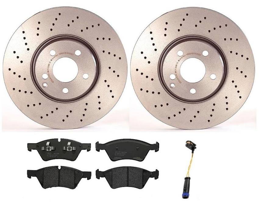 Mercedes Brakes Kit - Brembo Pads and Rotors Front (330mm) (Low-Met) 220421181264 - Brembo 1529544KIT